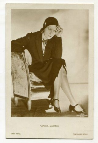 Greta Garbo Vintage Ross Verlag Photo Postcard Glamour Postkarte 5514/5