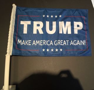 60mph Double Sided Car Flag President Donald Trump 2016 Make America Great Again