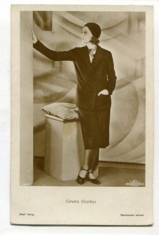 Greta Garbo Vintage Ross Verlag Photo Postcard Glamour Postkarte 5514/2