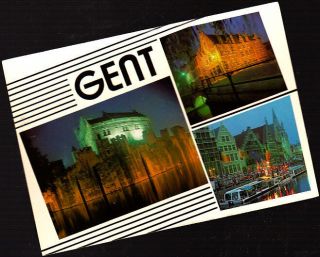 Vintage Postcard,  Belguim,  Gent,  Multiview