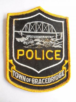 Vintage Town Of Bracebridge Police Patch,  Ontario,  Canada,  Police Crest