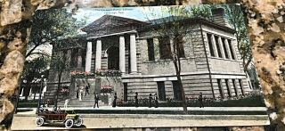 Postcard Early 1900s The Carnegie Public Library Hastings,  Neb Postmarked 1914