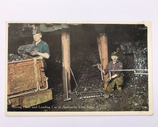 Vintage Postcard - Miners In Anthracite Coal Mine,  Scranton Pa
