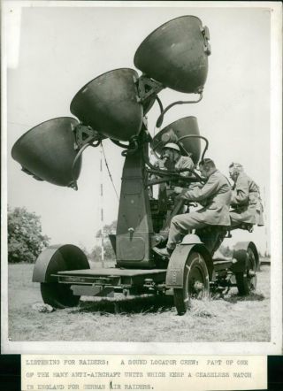Anti - Aircraft: Sound Locator - Vintage Photo