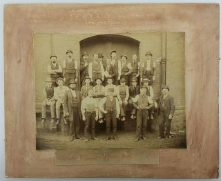 Cabinet Card Group Of Men Wabash Indiana 1889 Office Workers Occupational
