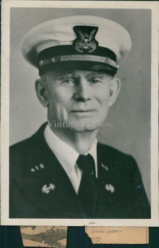 1946 Captain Ac Dyer Veteran Coast Mariner Puget Sound Man Vintage Photo 5x7