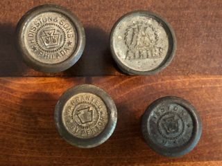 Antique/vintage Disston & Sons,  Warranted Superior And Atkins Saw Medallions