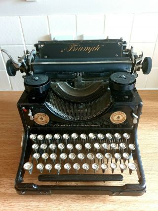 Rare Vintage Triumph Model 1 Typewriter,  Made In Germany