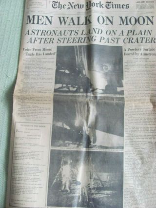 Moon Landing York Times Issue - 1969