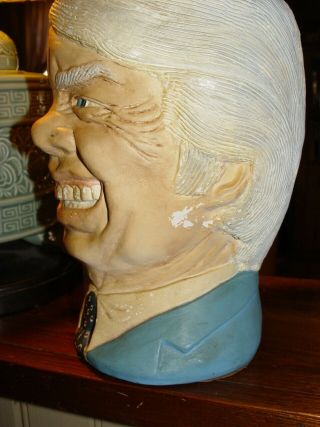 1977 Mel Tiess Vintage Presidential Jimmy Carter Painted Plaster Head Planter 6