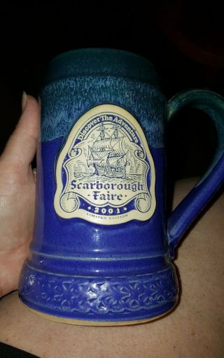Scarborough Faire Renaissance Pottery Mug Stein Tankard Limited Edition