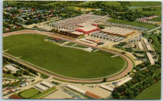Omaha,  Nebraska Postcard " Aerial View Of Ak - Sar - Ben Field Linen 1957 Cancel