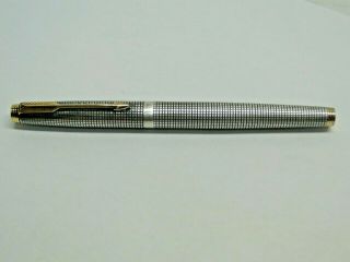 Vintage Parker 75 Cisele Sterling Silver Fountain Pen - 14 K Tip