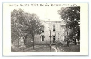 Vintage Postcard Rppc Monroe County Court House Tompkinsville Kentucky C1