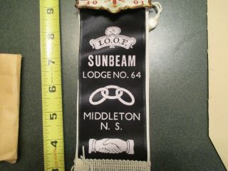 IOOF Odd fellows Sunbeam Lodge no 64 Middleton NS Nova Scotia Canada pin 3