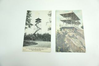 2 Antique Postcards Of High Rock In Pen Mar,  Pa And Valley Forge Park Tower