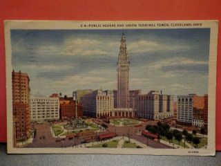 Ohio,  Cleveland Public Square (to Dinah Shore) 1955 Stamped Postcard