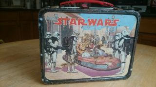 Vintage 1977 Star Wars Metal Lunch Box No Thermos