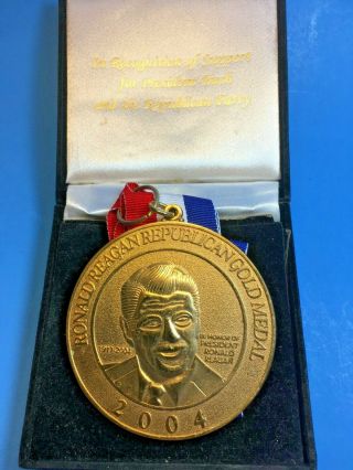 Ronald Reagan Republican Gold Medal,  2004,  Issued By Pres.  George Bush