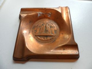 2 1933 Worlds Fair Items - Copper Ashtray & Fort Dearborn Paperweight 2