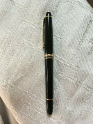Montblanc Meisteruck Black and Gold Ballpoint Pen 5.  25 inches with cap 3