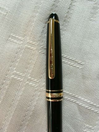 Montblanc Meisteruck Black and Gold Ballpoint Pen 5.  25 inches with cap 4