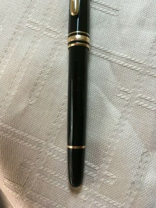 Montblanc Meisteruck Black and Gold Ballpoint Pen 5.  25 inches with cap 5