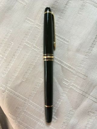 Montblanc Meisteruck Black and Gold Ballpoint Pen 5.  25 inches with cap 6