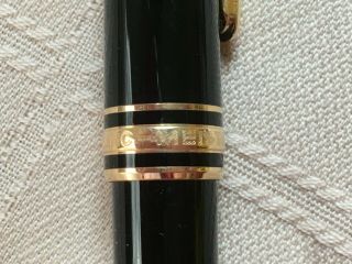 Montblanc Meisteruck Black and Gold Ballpoint Pen 5.  25 inches with cap 8