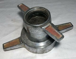 Vintage Akron 5” To 3” Stainless Steel Fire/fireman’s Hose Adapter