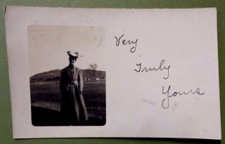 Pretty Lady Woman Lida Abbot Canton Maine 1906 Pm Antique Vintage Photo Postcard