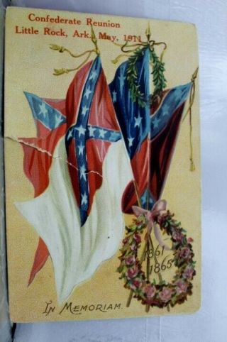 Arkansas Ar Confederate Reunion Little Rock Postcard Old Vintage Card View Post