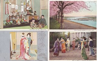 Japan N.  Y.  K.  Line - Eight Cards,  Traditional Views