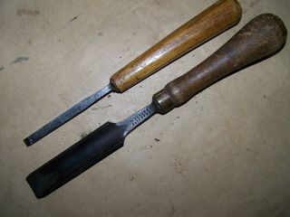 Vintage W.  Butcher Cast Steel Gouge Chisel Old Woodworking Tool Gouge
