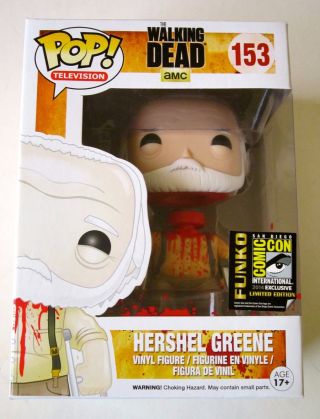Headless Hershel Greene Walking Dead Funko Pop Figure Toy Sdcc Comic Con 2014