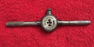 Vintage Gtd Greenfield Mass Die Head Handle Wrench 7 & 1/2 Inch Hand Tool Usa