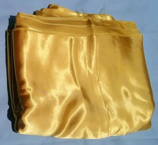 Vintage Gold (silk?) Satin Fabric Almost 5 Yards 27 Inches Wide