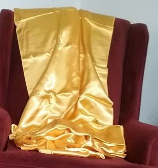 vintage gold (silk?) satin fabric almost 5 yards 27 inches wide 3