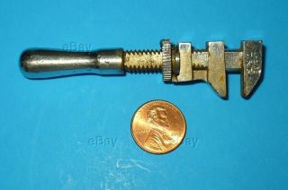 Miniature Monkey Wrench Adjustable Gem T&l Kokomo Indiana E.  G.  Shortridge Tool