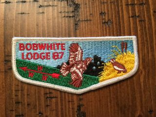Bob White Oa Lodge 87 Old Scout Flap Patch