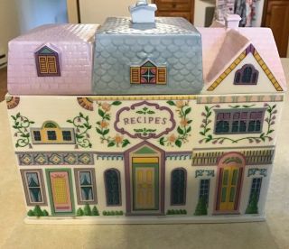 Vintage Collectible 1994 The Lenox Village Recipe Box With Cards