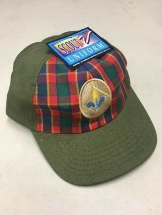 Boy Scouts Of America Webelos Cap S/m W Tag Vintage Hat Twill Bsa Snapback