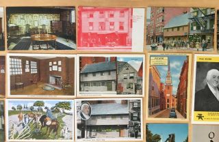 46 Antique & Vintage Postcards ALL PAUL REVERE Boston,  MA,  Ed - U - Card & Folder 6