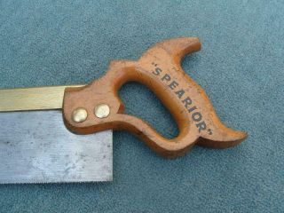 Lovely 8 " Brass Backed Dovetail Saw By Spear & Jackson,  Sheffield.