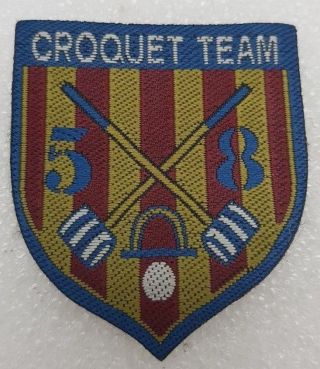 Patch Croquet Team 5/8 Rare Vintage