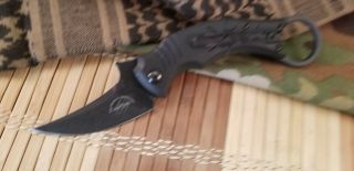 Bastinelli Creations: Mako Folder Black Blade Karambit Edc Knife No Box Nbx