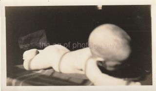 Abstract Baby Vintage Found Photograph Bw Snapshot 87 4 O