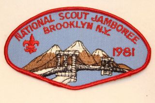 Boy Scouts - 1981 National Jamboree Csp - Brooklyn,  Ny Red Trim - Private Issue ?