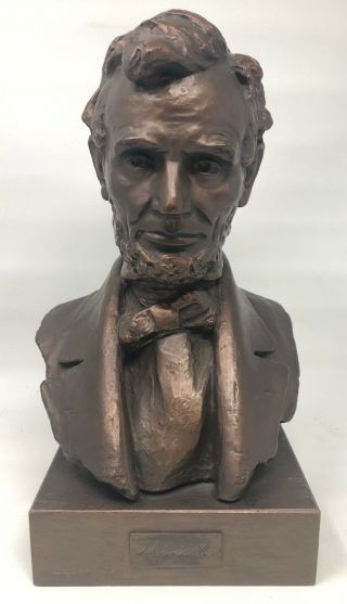 Vintage Bust Of Abraham Lincoln By The Alva Museum