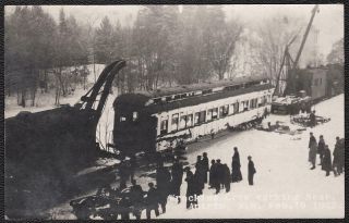 Antrim,  Nh Rppc - Train Wreck Crew,  February 12,  1922 Real Photo Postcard